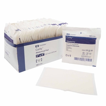 Curity Abdominal Pad 5 X 9 Inch 1 per Pack Sterile Rectangle, 36PK 9190A
